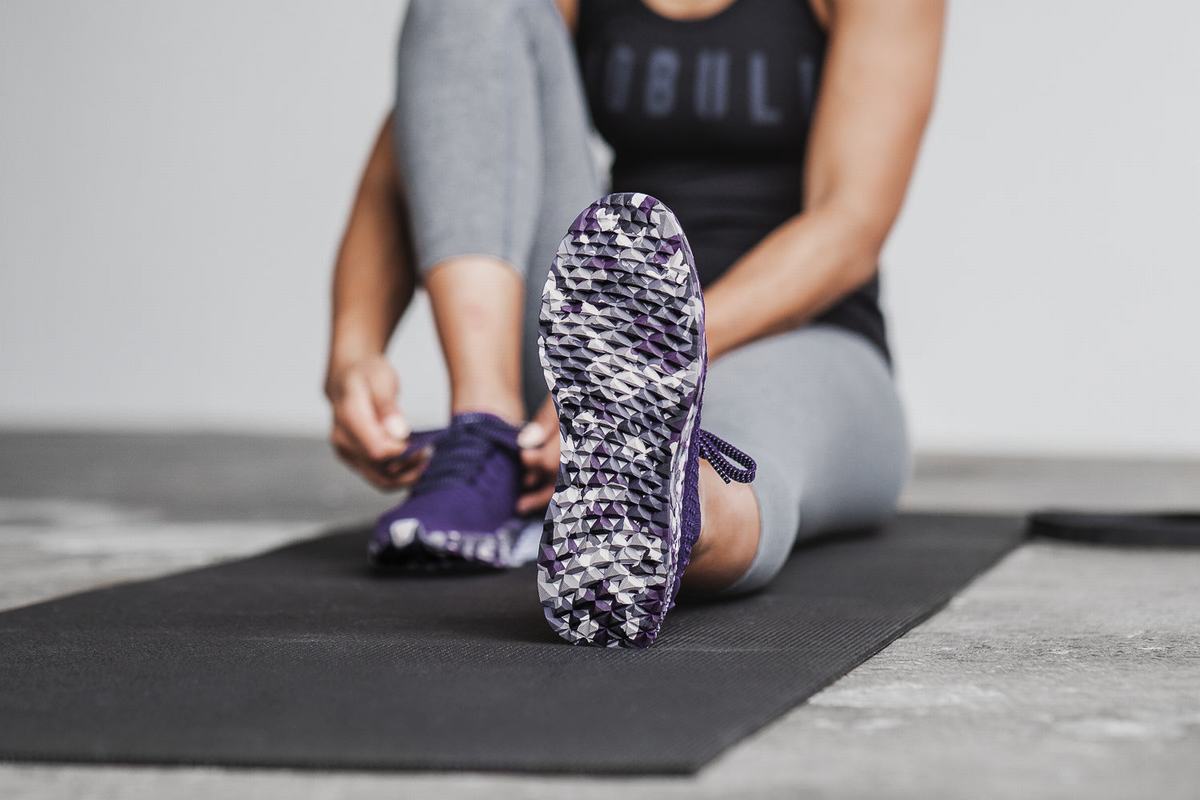 Nobull Knit Runner Loopschoenen Dames Donkerpaars | 897561-AEX