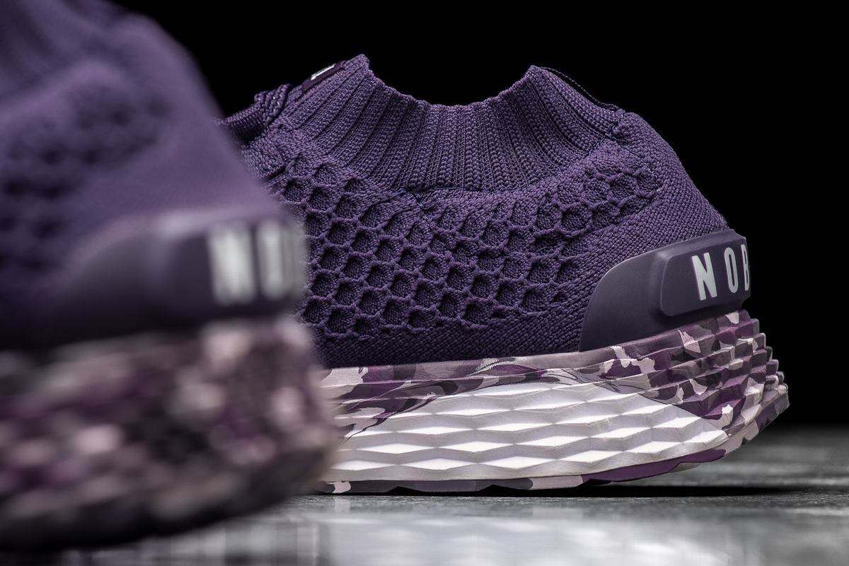Nobull Knit Runner Loopschoenen Dames Donkerpaars | 897561-AEX