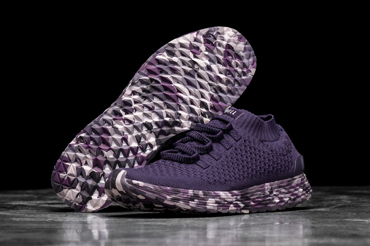 Nobull Knit Runner Loopschoenen Dames Donkerpaars | 897561-AEX