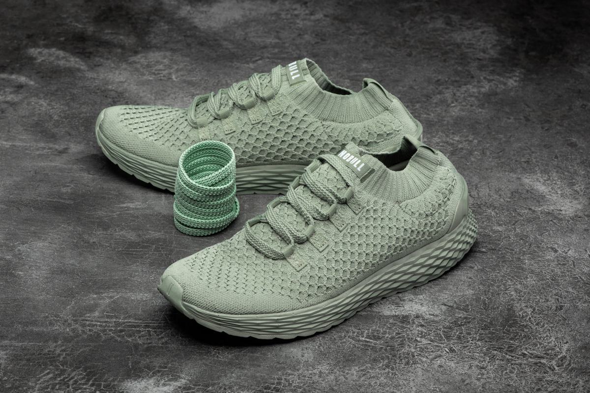 Nobull Knit Runner Loopschoenen Dames Groen | 139274-YWM