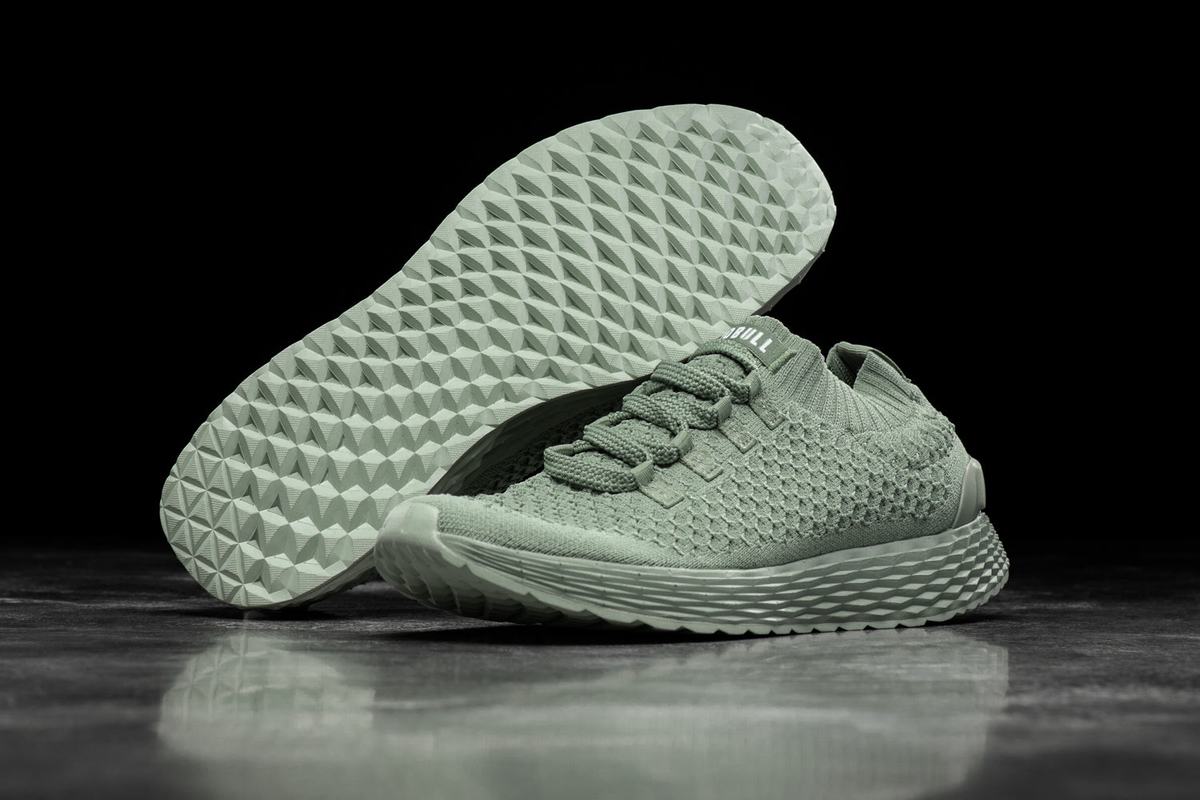 Nobull Knit Runner Loopschoenen Dames Groen | 139274-YWM