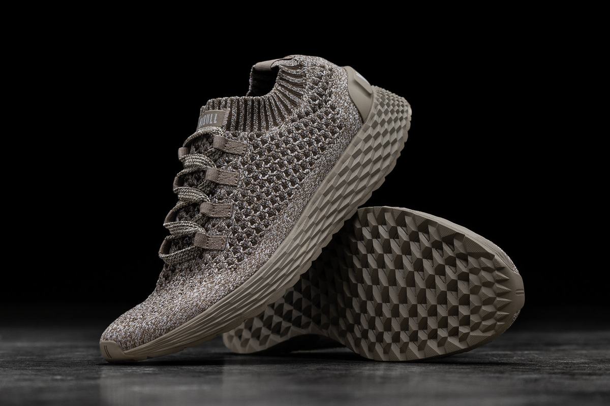 Nobull Knit Runner Loopschoenen Dames Khaki | 915074-BDI