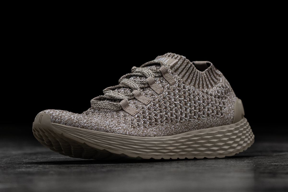 Nobull Knit Runner Loopschoenen Dames Khaki | 915074-BDI