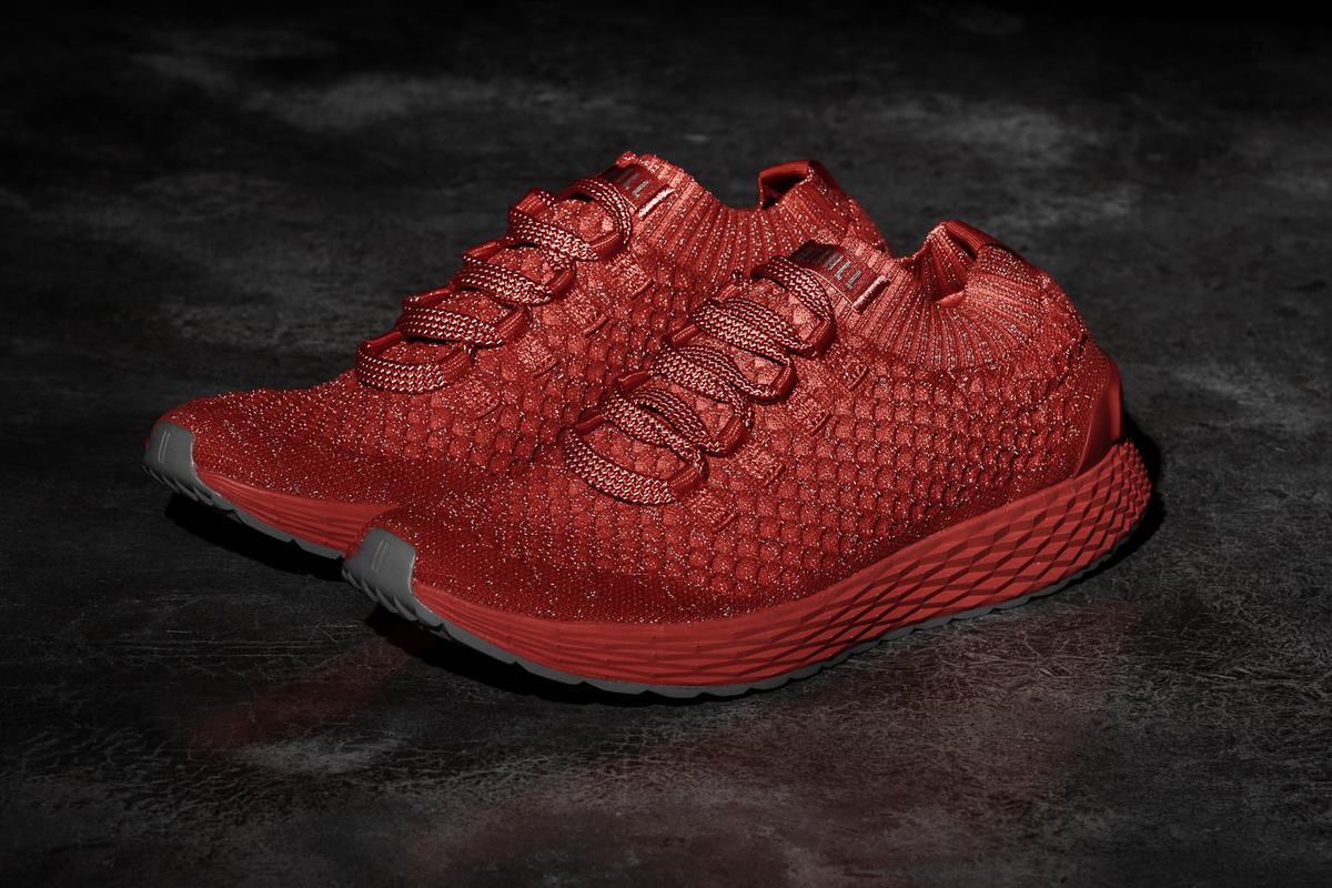 Nobull Knit Runner Loopschoenen Dames Lichtrood | 186342-YPD