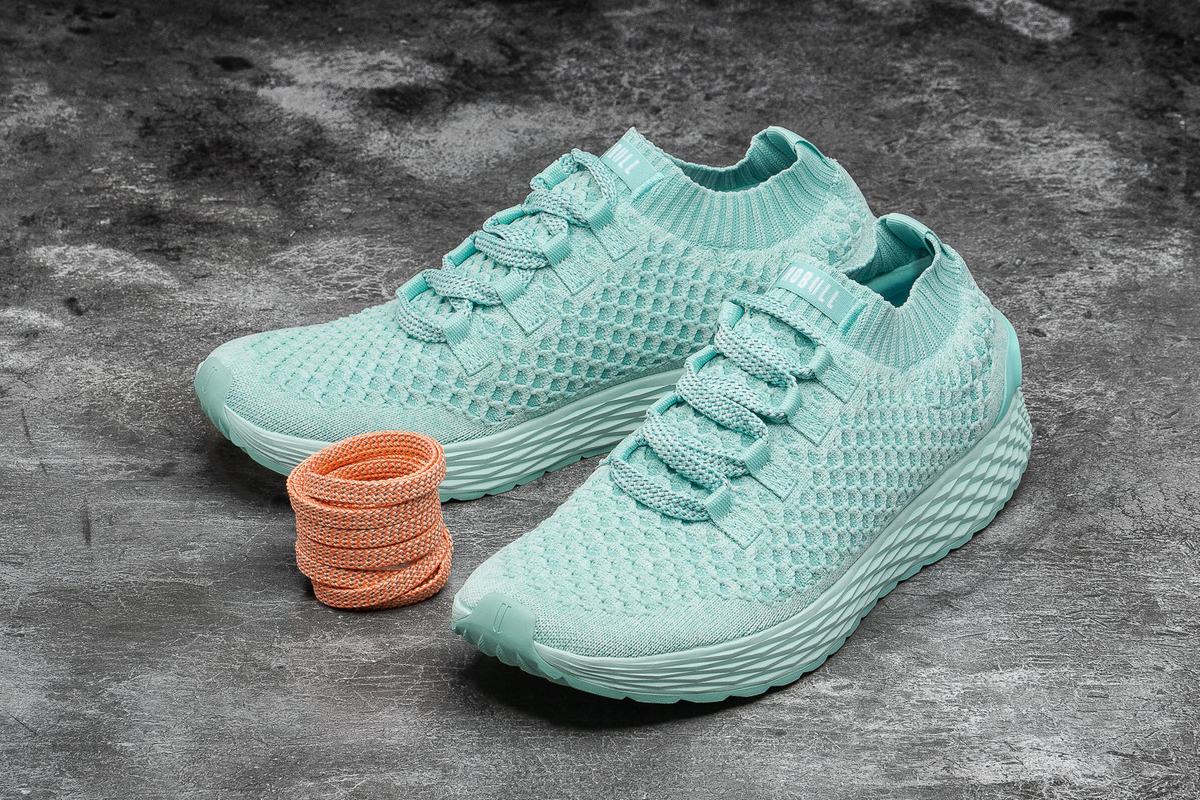 Nobull Knit Runner Loopschoenen Dames Lichtturquoise | 218096-OQC