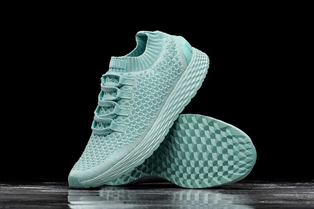Nobull Knit Runner Loopschoenen Dames Lichtturquoise | 218096-OQC
