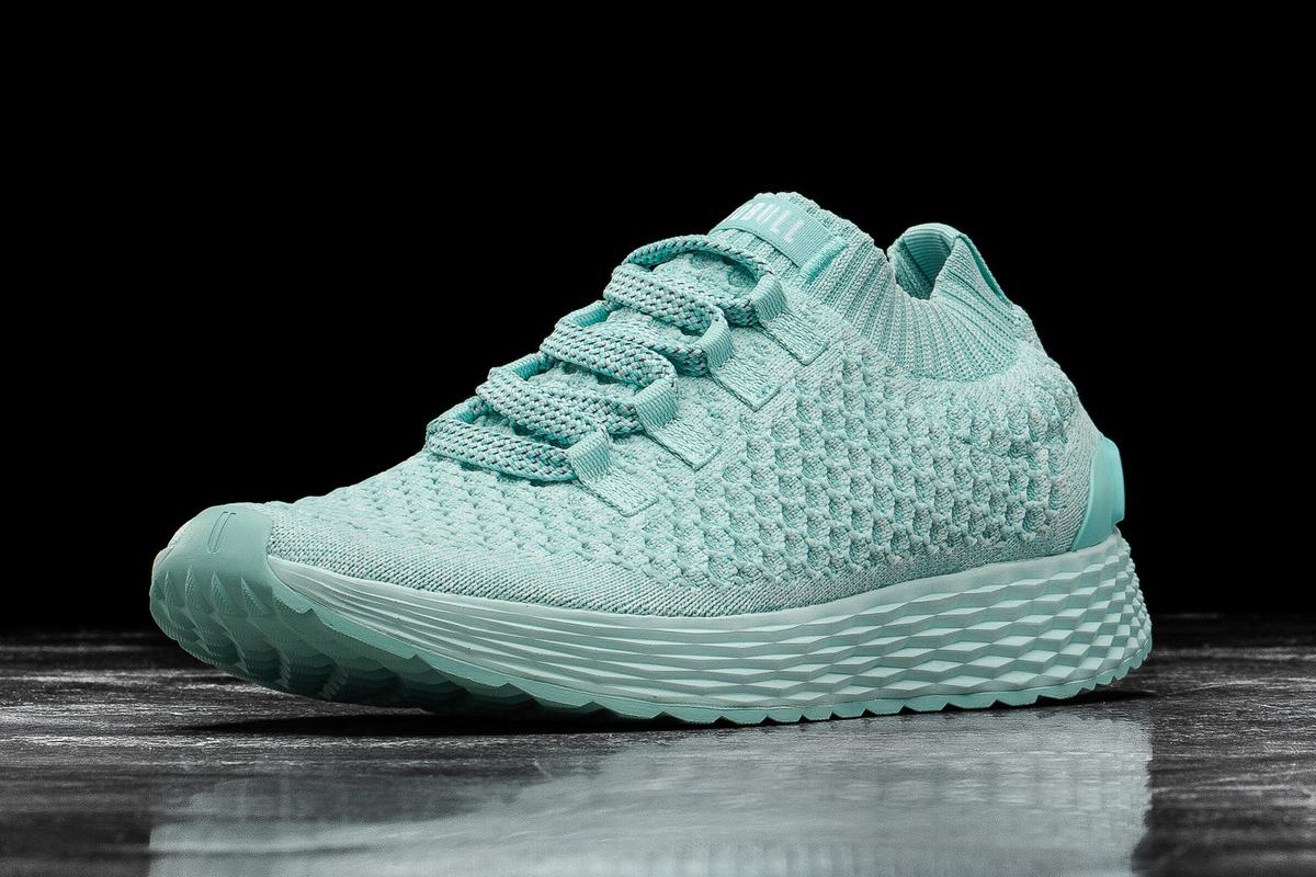Nobull Knit Runner Loopschoenen Dames Lichtturquoise | 218096-OQC