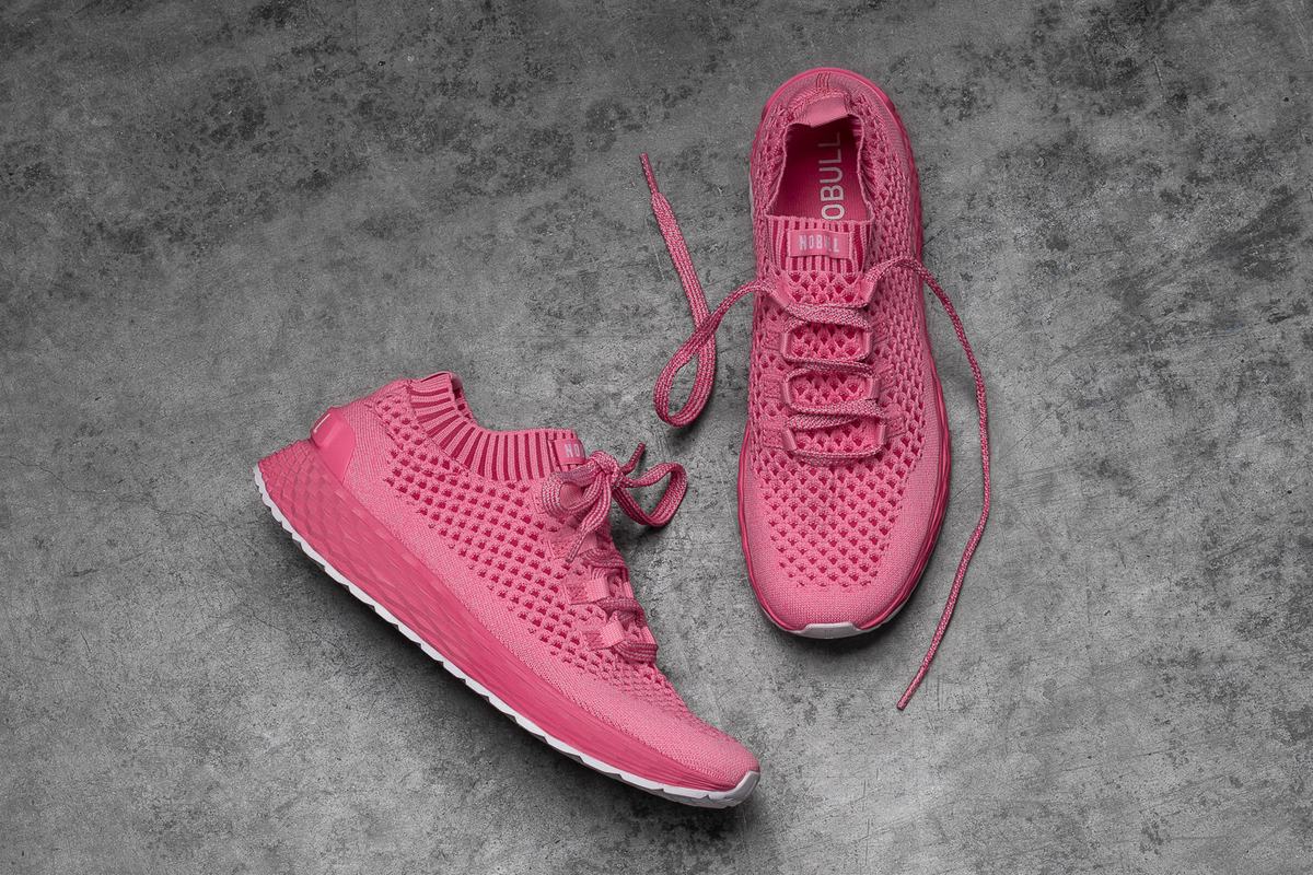 Nobull Knit Runner Loopschoenen Dames Lichtroze | 840239-HDL