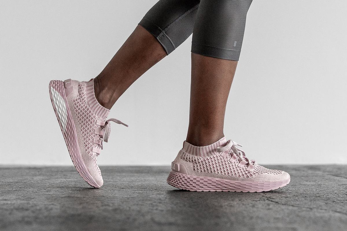 Nobull Knit Runner Loopschoenen Dames Roze | 098512-PAI