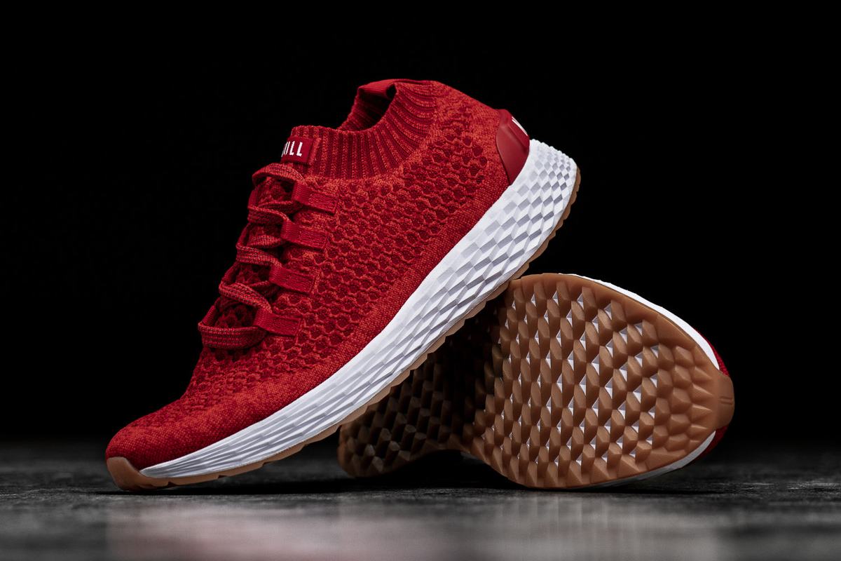 Nobull Knit Runner Loopschoenen Dames Rood | 257418-UHT