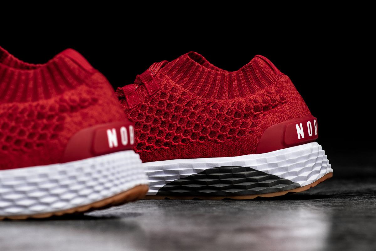 Nobull Knit Runner Loopschoenen Dames Rood | 257418-UHT