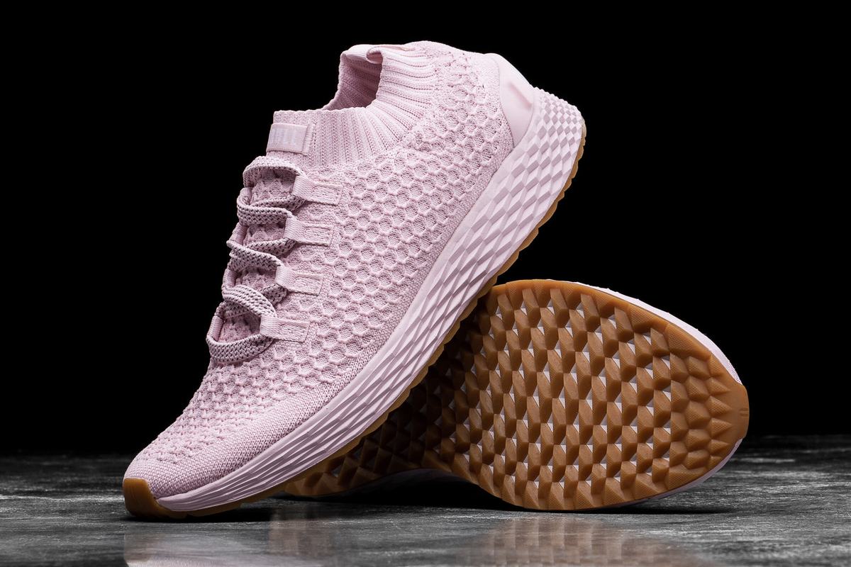 Nobull Knit Runner Loopschoenen Dames Roze | 749813-CQJ