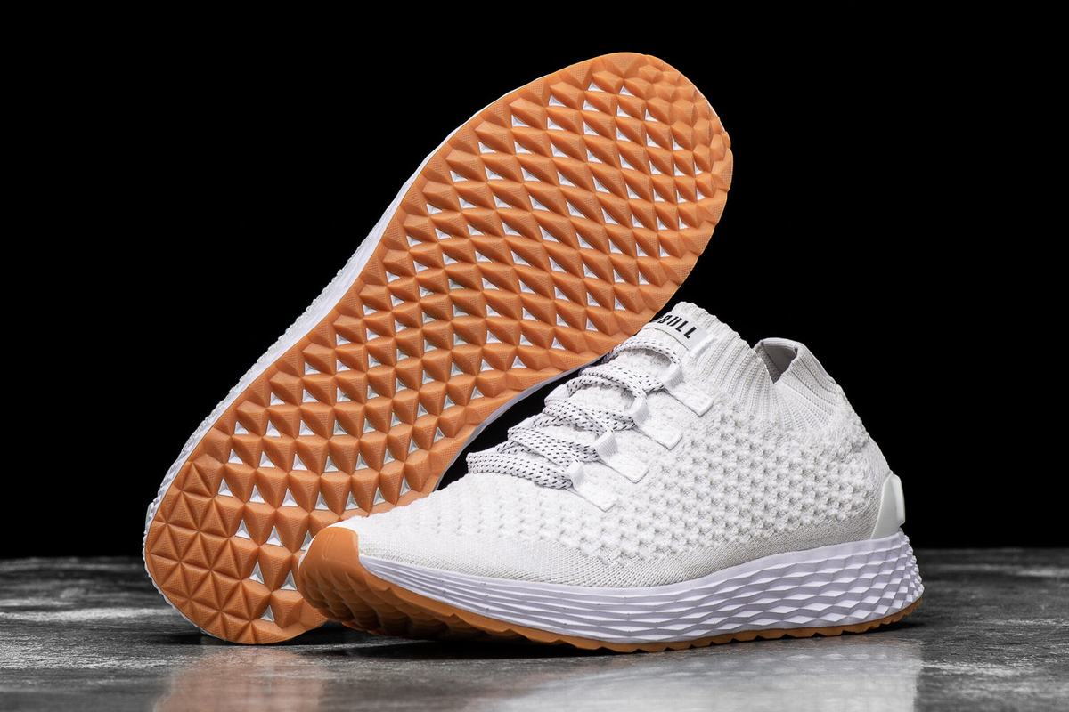 Nobull Knit Runner Loopschoenen Dames Wit | 851269-WXL