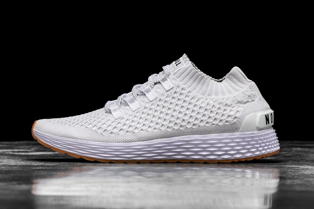 Nobull Knit Runner Loopschoenen Dames Wit | 851269-WXL