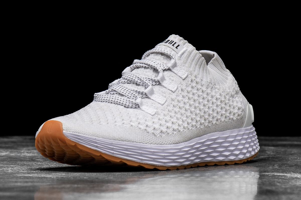 Nobull Knit Runner Loopschoenen Dames Wit | 851269-WXL