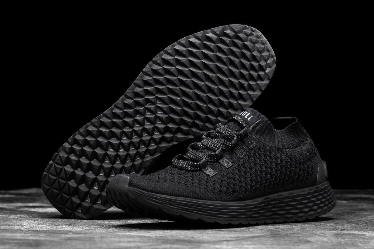 Nobull Knit Runner Loopschoenen Dames Zwart | 208736-ZYH