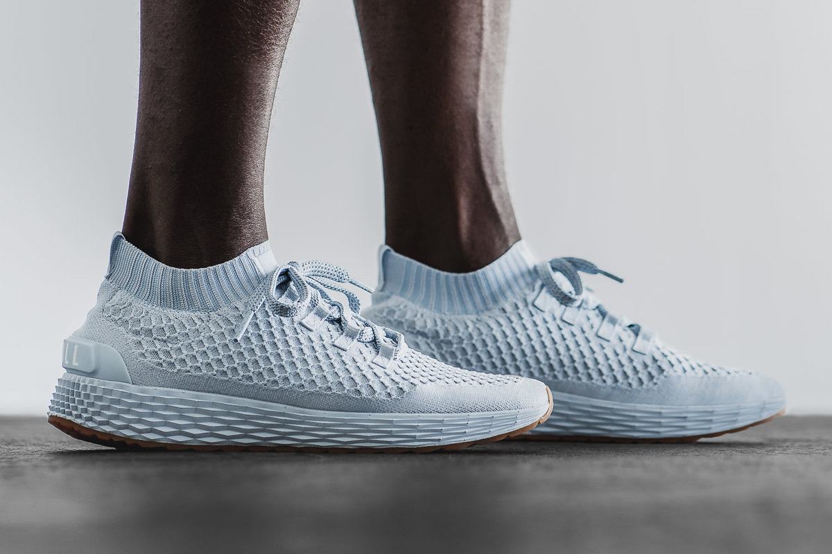 Nobull Knit Runner Loopschoenen Heren Blauw | 089163-NOZ