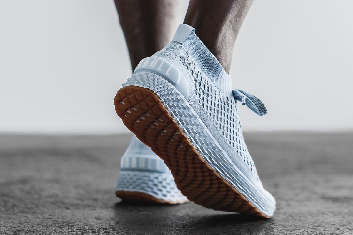Nobull Knit Runner Loopschoenen Heren Blauw | 089163-NOZ
