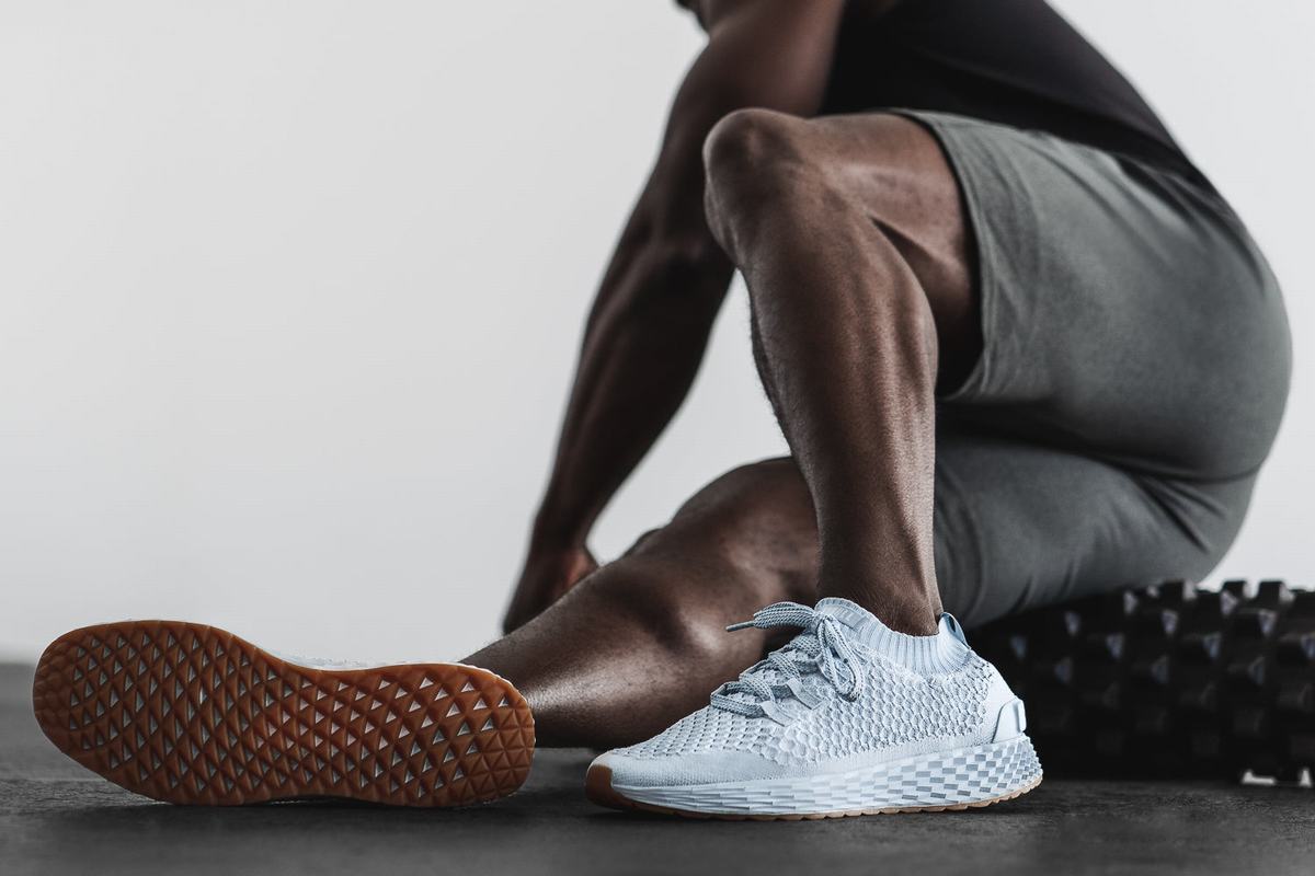 Nobull Knit Runner Loopschoenen Heren Blauw | 089163-NOZ
