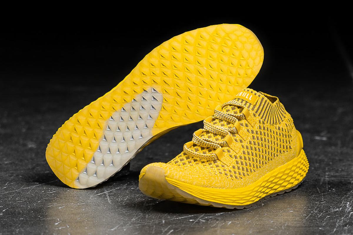 Nobull Knit Runner Loopschoenen Heren Citroen | 314798-OLC