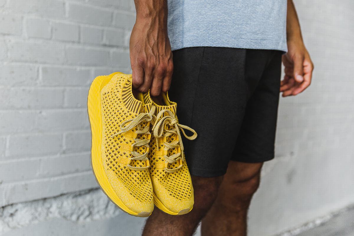 Nobull Knit Runner Loopschoenen Heren Citroen | 314798-OLC