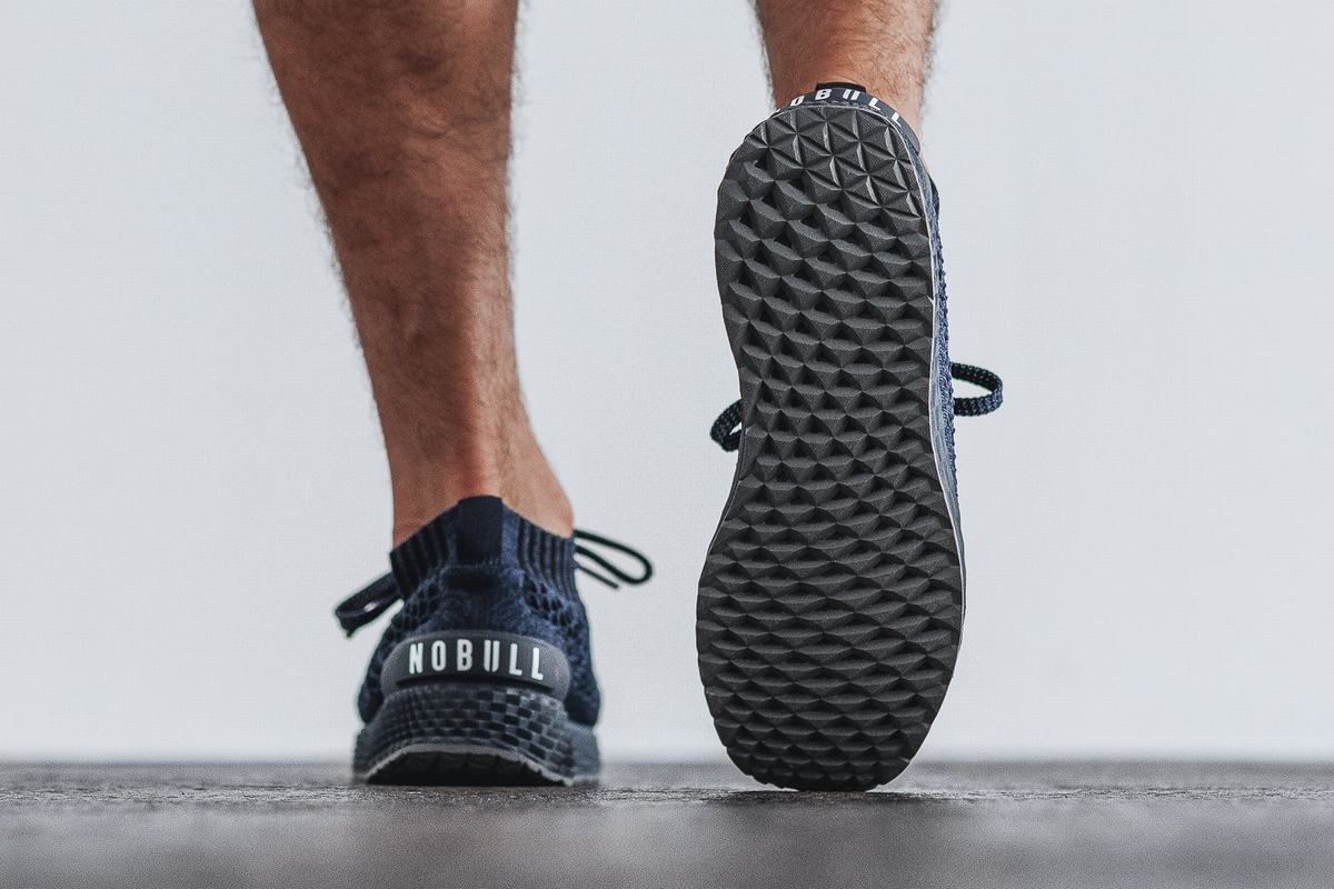 Nobull Knit Runner Loopschoenen Heren Donkerblauw | 041526-IFE