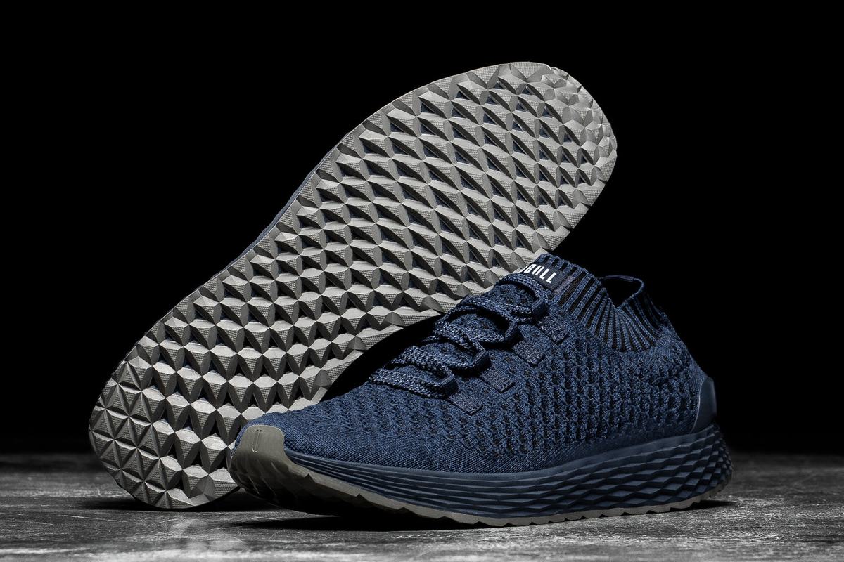 Nobull Knit Runner Loopschoenen Heren Donkerblauw | 041526-IFE
