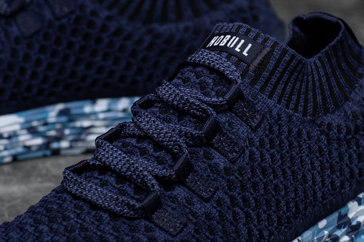 Nobull Knit Runner Loopschoenen Heren Donkerblauw | 164572-EOL