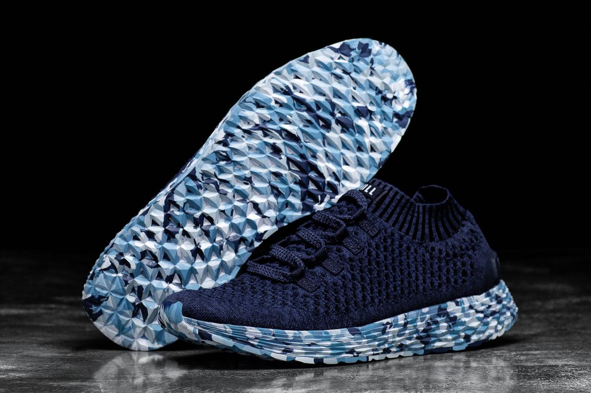 Nobull Knit Runner Loopschoenen Heren Donkerblauw | 164572-EOL