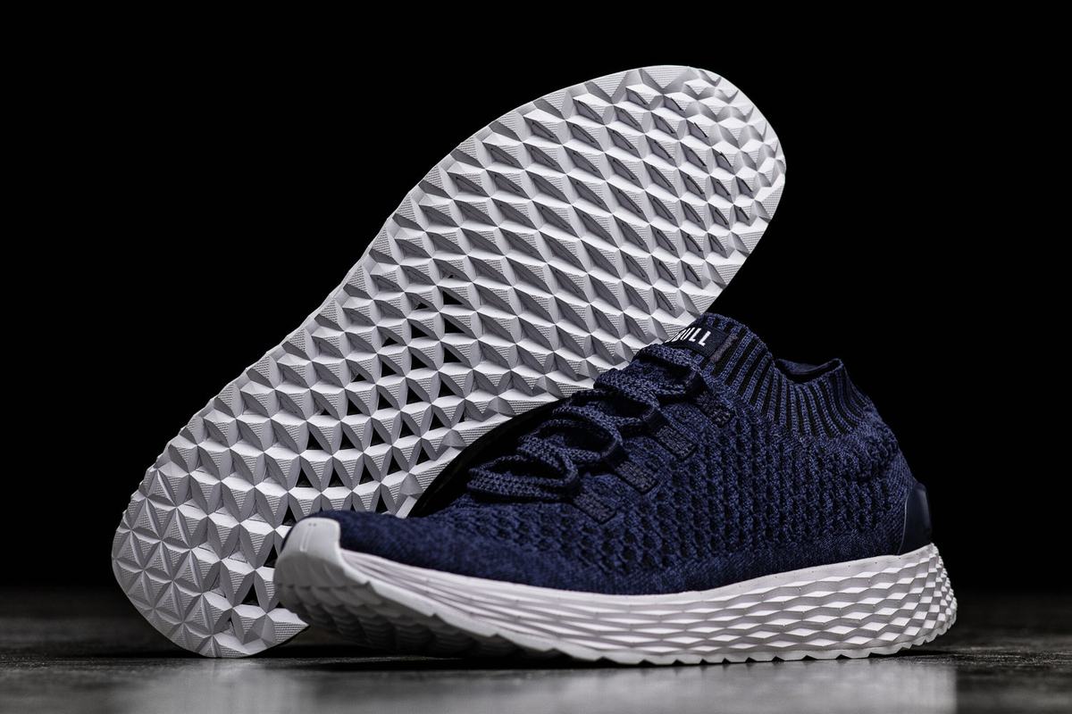 Nobull Knit Runner Loopschoenen Heren Donkerblauw | 475918-AGK