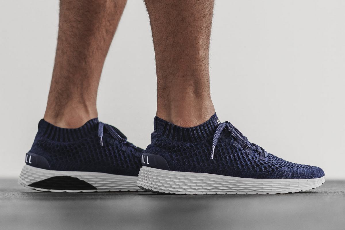 Nobull Knit Runner Loopschoenen Heren Donkerblauw | 475918-AGK