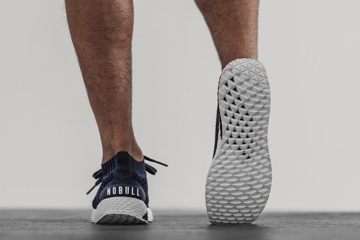 Nobull Knit Runner Loopschoenen Heren Donkerblauw | 475918-AGK