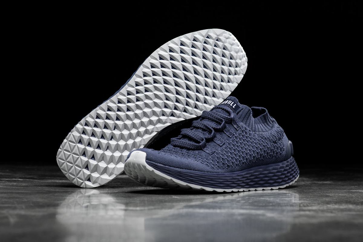 Nobull Knit Runner Loopschoenen Heren Donkerblauw | 645137-LYV