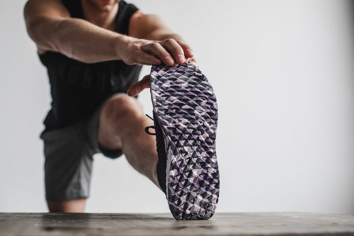 Nobull Knit Runner Loopschoenen Heren Donkerpaars | 649725-YBX