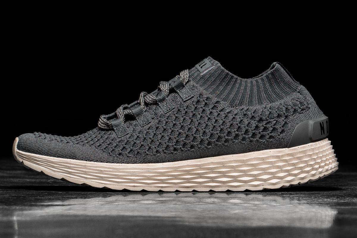 Nobull Knit Runner Loopschoenen Heren Donkergrijs Wit | 652318-GPL
