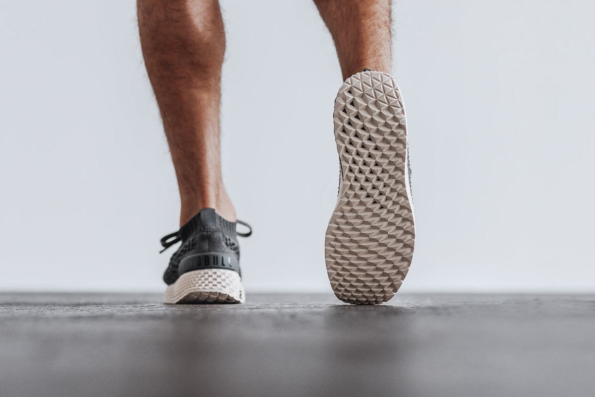 Nobull Knit Runner Loopschoenen Heren Donkergrijs Wit | 652318-GPL