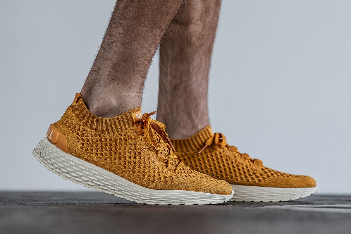 Nobull Knit Runner Loopschoenen Heren Goud | 845793-CEN