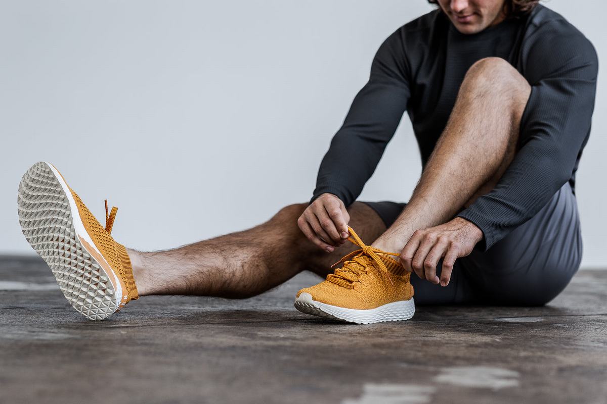 Nobull Knit Runner Loopschoenen Heren Goud | 845793-CEN