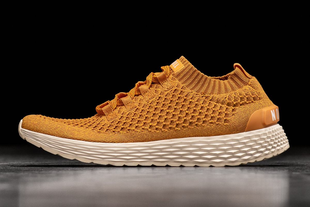 Nobull Knit Runner Loopschoenen Heren Goud | 845793-CEN