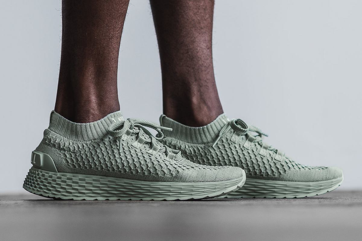 Nobull Knit Runner Loopschoenen Heren Groen | 547096-YKI
