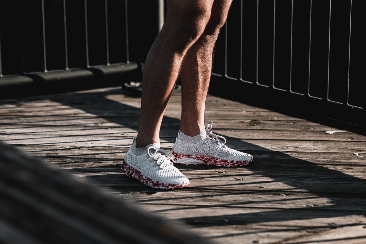 Nobull Knit Runner Loopschoenen Heren Grijs Rood | 823054-TFD