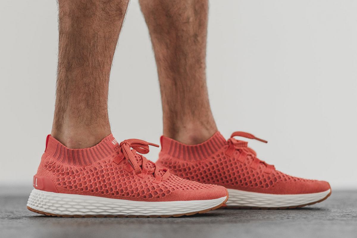 Nobull Knit Runner Loopschoenen Heren Koraal | 928063-IYH