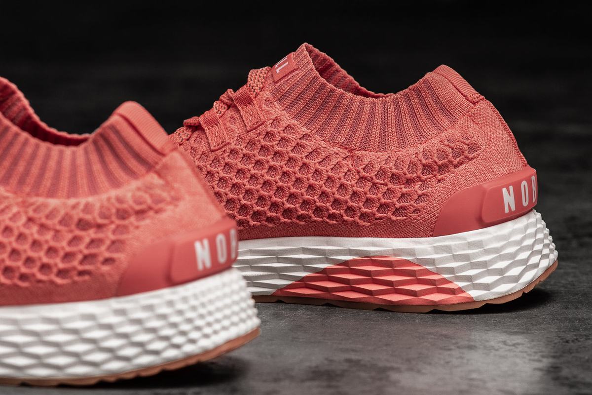 Nobull Knit Runner Loopschoenen Heren Koraal | 928063-IYH