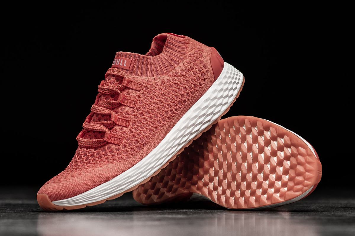 Nobull Knit Runner Loopschoenen Heren Koraal | 928063-IYH