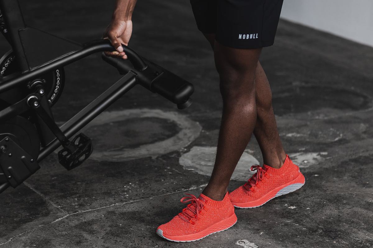 Nobull Knit Runner Loopschoenen Heren Lichtrood | 095642-RKG