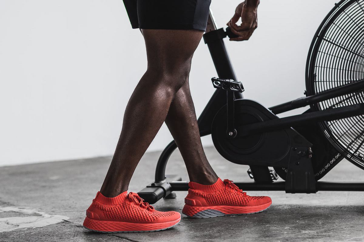 Nobull Knit Runner Loopschoenen Heren Lichtrood | 095642-RKG