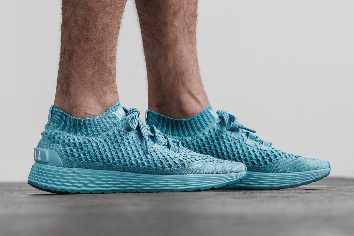 Nobull Knit Runner Loopschoenen Heren Lichtblauw | 169203-DGF