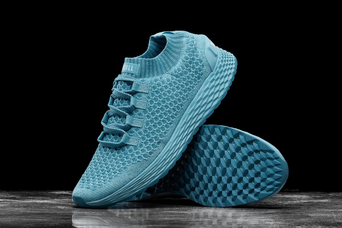 Nobull Knit Runner Loopschoenen Heren Lichtblauw | 169203-DGF