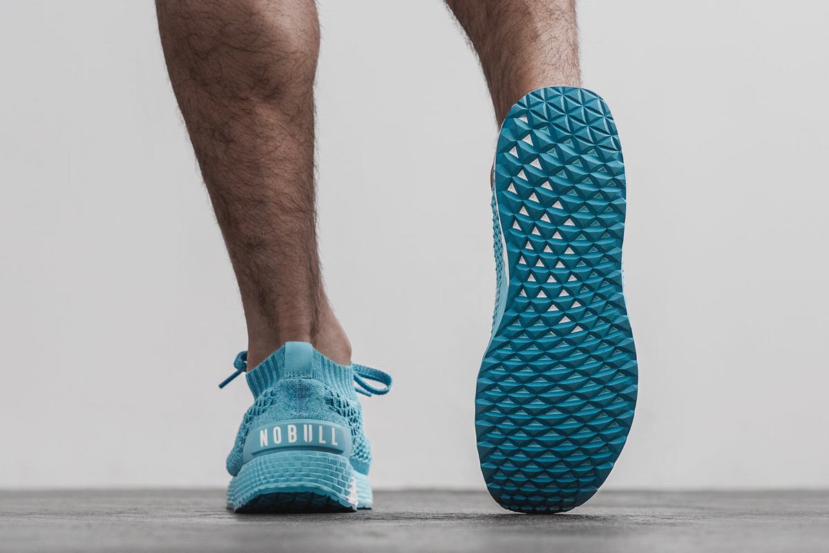 Nobull Knit Runner Loopschoenen Heren Lichtblauw | 169203-DGF