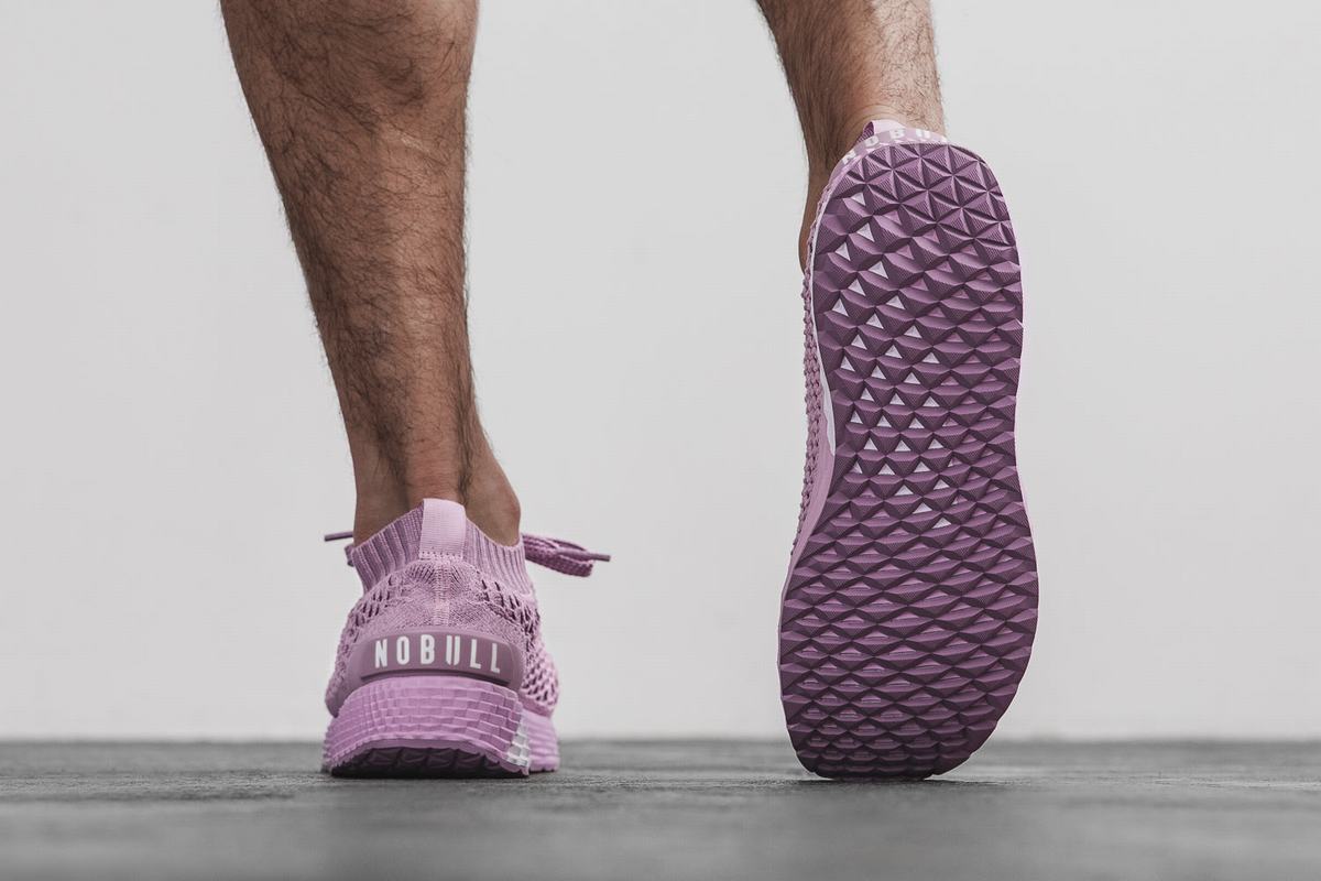 Nobull Knit Runner Loopschoenen Heren Paars | 641357-ODA
